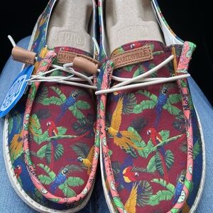 Hey Dude Wendy Slip On Loafers Shoes 10w Parrot Tropical Margaritaville.